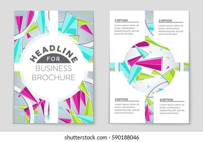 Abstract vector layout background set. For art template design, list, front page, mockup brochure theme style, banner, idea, cover, booklet, print, flyer, book, blank, card, ad, sign, sheet,, a4.