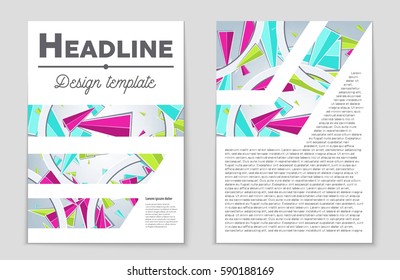 Abstract vector layout background set. For art template design, list, front page, mockup brochure theme style, banner, idea, cover, booklet, print, flyer, book, blank, card, ad, sign, sheet,, a4.