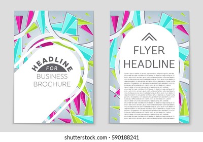 Abstract vector layout background set. For art template design, list, front page, mockup brochure theme style, banner, idea, cover, booklet, print, flyer, book, blank, card, ad, sign, sheet,, a4.