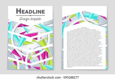 Abstract vector layout background set. For art template design, list, front page, mockup brochure theme style, banner, idea, cover, booklet, print, flyer, book, blank, card, ad, sign, sheet,, a4.