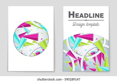 Abstract vector layout background set. For art template design, list, front page, mockup brochure theme style, banner, idea, cover, booklet, print, flyer, book, blank, card, ad, sign, sheet,, a4.