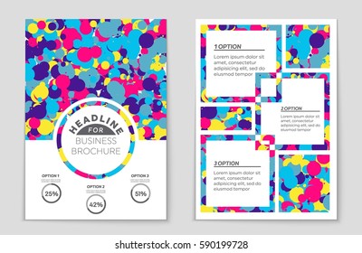 Abstract vector layout background set. For art template design, list, front page, mockup brochure theme style, banner, idea, cover, booklet, print, flyer, book, blank, card, ad, sign, sheet,, a4.