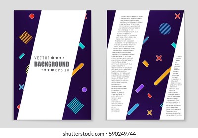 Abstract vector layout background set. For art template design, list, front page, mockup brochure theme style, banner, idea, cover, booklet, print, flyer, book, blank, card, ad, sign, sheet,, a4.