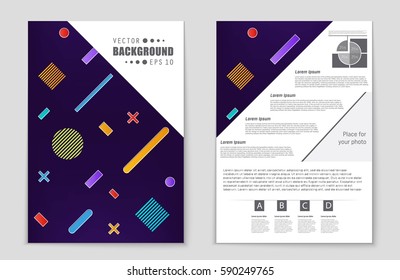 Abstract vector layout background set. For art template design, list, front page, mockup brochure theme style, banner, idea, cover, booklet, print, flyer, book, blank, card, ad, sign, sheet,, a4.