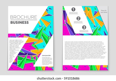 Abstract vector layout background set. For art template design, list, front page, mockup brochure theme style, banner, idea, cover, booklet, print, flyer, book, blank, card, ad, sign, sheet,, a4.