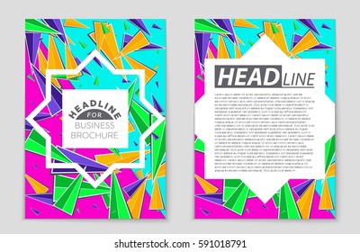 Abstract vector layout background set. For art template design, list, front page, mockup brochure theme style, banner, idea, cover, booklet, print, flyer, book, blank, card, ad, sign, sheet,, a4.