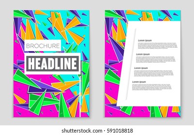 Abstract vector layout background set. For art template design, list, front page, mockup brochure theme style, banner, idea, cover, booklet, print, flyer, book, blank, card, ad, sign, sheet,, a4.