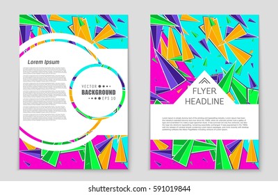 Abstract vector layout background set. For art template design, list, front page, mockup brochure theme style, banner, idea, cover, booklet, print, flyer, book, blank, card, ad, sign, sheet,, a4.