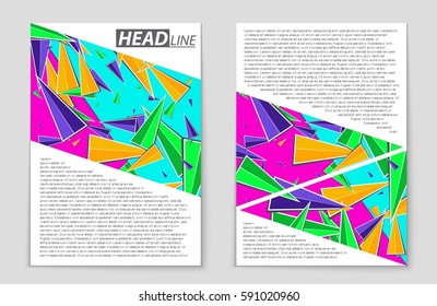 Abstract vector layout background set. For art template design, list, front page, mockup brochure theme style, banner, idea, cover, booklet, print, flyer, book, blank, card, ad, sign, sheet,, a4.