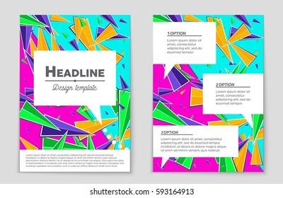 Abstract vector layout background set. For art template design, list, front page, mockup brochure theme style, banner, idea, cover, booklet, print, flyer, book, blank, card, ad, sign, sheet,, a4.