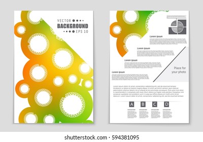 Abstract vector layout background set. For art template design, list, front page, mockup brochure theme style, banner, idea, cover, booklet, print, flyer, book, blank, card, ad, sign, sheet,, a4.