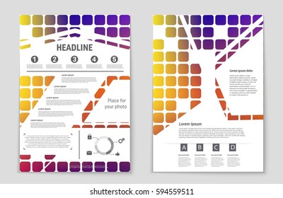 Abstract vector layout background set. For art template design, list, front page, mockup brochure theme style, banner, idea, cover, booklet, print, flyer, book, blank, card, ad, sign, sheet,, a4.