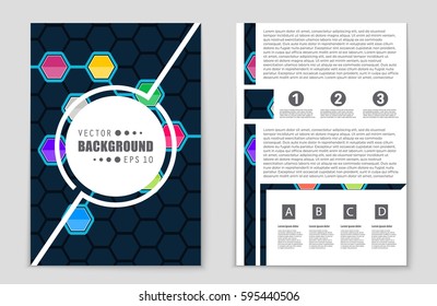 Abstract vector layout background set. For art template design, list, front page, mockup brochure theme style, banner, idea, cover, booklet, print, flyer, book, blank, card, ad, sign, sheet,, a4.