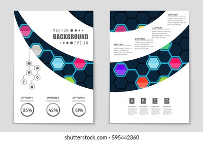 Abstract vector layout background set. For art template design, list, front page, mockup brochure theme style, banner, idea, cover, booklet, print, flyer, book, blank, card, ad, sign, sheet,, a4.