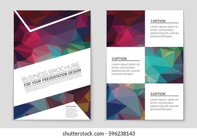 Abstract vector layout background set. For art template design, list, front page, mockup brochure theme style, banner, idea, cover, booklet, print, flyer, book, blank, card, ad, sign, sheet,, a4.