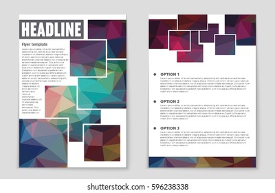 Abstract vector layout background set. For art template design, list, front page, mockup brochure theme style, banner, idea, cover, booklet, print, flyer, book, blank, card, ad, sign, sheet,, a4.