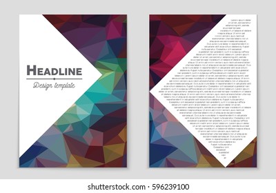 Abstract vector layout background set. For art template design, list, front page, mockup brochure theme style, banner, idea, cover, booklet, print, flyer, book, blank, card, ad, sign, sheet,, a4.
