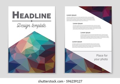 Abstract vector layout background set. For art template design, list, front page, mockup brochure theme style, banner, idea, cover, booklet, print, flyer, book, blank, card, ad, sign, sheet,, a4.