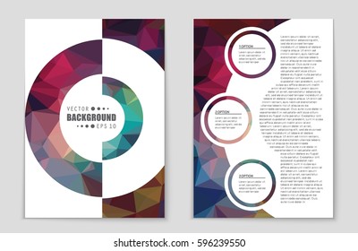 Abstract vector layout background set. For art template design, list, front page, mockup brochure theme style, banner, idea, cover, booklet, print, flyer, book, blank, card, ad, sign, sheet,, a4.