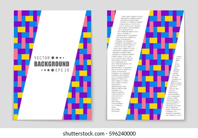 Abstract vector layout background set. For art template design, list, front page, mockup brochure theme style, banner, idea, cover, booklet, print, flyer, book, blank, card, ad, sign, sheet,, a4.
