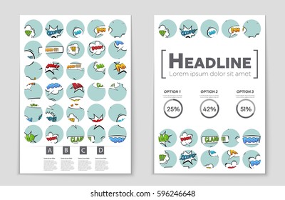 Abstract vector layout background set. For art template design, list, front page, mockup brochure theme style, banner, idea, cover, booklet, print, flyer, book, blank, card, ad, sign, sheet,, a4.