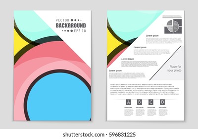 Abstract vector layout background set. For art template design, list, front page, mockup brochure theme style, banner, idea, cover, booklet, print, flyer, book, blank, card, ad, sign, sheet,, a4.