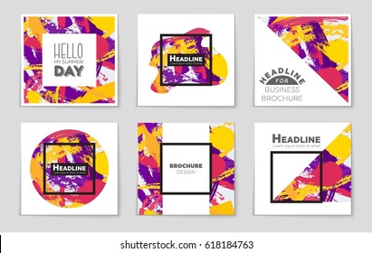 Abstract vector layout background set. For art template design, list, front page, mockup brochure theme style, banner, idea, cover, booklet, print, flyer, book, blank, card, ad, sign, sheet,, a4.