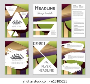 Abstract vector layout background set. For art template design, list, front page, mockup brochure theme style, banner, idea, cover, booklet, print, flyer, book, blank, card, ad, sign, sheet,, a4