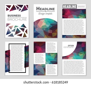 Abstract vector layout background set. For art template design, list, page, mockup brochure theme style, banner, idea, cover, booklet, print, flyer, book, blank, card, ad, sign, sheet,, a4.