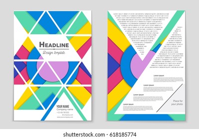 Abstract vector layout background set. For art template design, list, front page, mockup brochure theme style, banner, idea, cover, booklet, print, flyer, book, blank, card, ad, sign, sheet,, a4