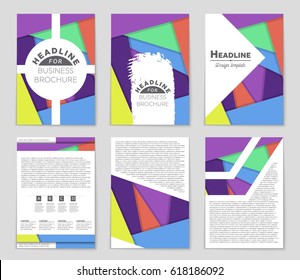 Abstract vector layout background set. For art template design, list, front page, mockup brochure theme style, banner, idea, cover, booklet, print, flyer, book, blank, card, ad, sign, sheet,, a4
