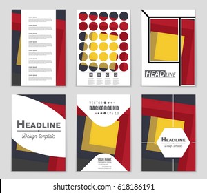 Abstract vector layout background set. For art template design, list, front page, mockup brochure theme style, banner, idea, cover, booklet, print, flyer, book, blank, card, ad, sign, sheet,, a4