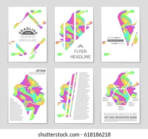 Abstract vector layout background set. For art template design, list, front page, mockup brochure theme style, banner, idea, cover, booklet, print, flyer, book, blank, card, ad, sign, sheet,, a4.