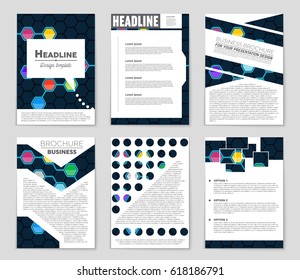 Abstract vector layout background set. For art template design, list, page, mockup brochure theme style, banner, idea, cover, booklet, print, flyer, book, blank, card, ad, sign, sheet,, a4.