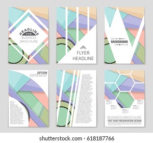 Abstract vector layout background set. For art template design, list, front page, mockup brochure theme style, banner, idea, cover, booklet, print, flyer, book, blank, card, ad, sign, sheet,, a4