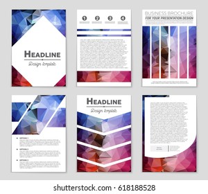 Abstract vector layout background set. For art template design, list, page, mockup brochure theme style, banner, idea, cover, booklet, print, flyer, book, blank, card, ad, sign, sheet,, a4.