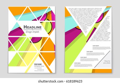 Abstract vector layout background set. For art template design, list, front page, mockup brochure theme style, banner, idea, cover, booklet, print, flyer, book, blank, card, ad, sign, sheet,, a4