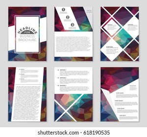 Abstract vector layout background set. For art template design, list, page, mockup brochure theme style, banner, idea, cover, booklet, print, flyer, book, blank, card, ad, sign, sheet,, a4.