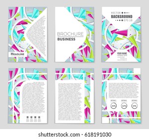 Abstract vector layout background set. For art template design, list, page, mockup brochure theme style, banner, idea, cover, booklet, print, flyer, book, blank, card, ad, sign, sheet,, a4
