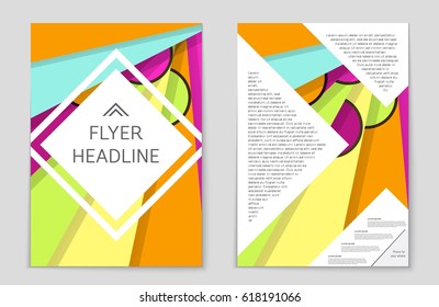 Abstract vector layout background set. For art template design, list, front page, mockup brochure theme style, banner, idea, cover, booklet, print, flyer, book, blank, card, ad, sign, sheet,, a4