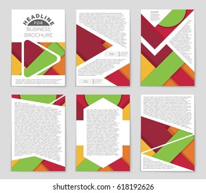 Abstract vector layout background set. For art template design, list, front page, mockup brochure theme style, banner, idea, cover, booklet, print, flyer, book, blank, card, ad, sign, sheet,, a4