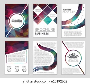 Abstract vector layout background set. For art template design, list, page, mockup brochure theme style, banner, idea, cover, booklet, print, flyer, book, blank, card, ad, sign, sheet,, a4.