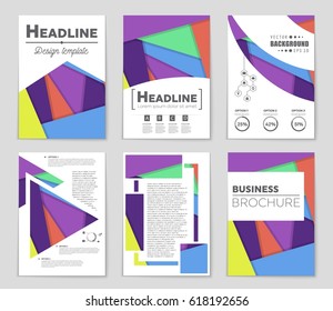 Abstract vector layout background set. For art template design, list, front page, mockup brochure theme style, banner, idea, cover, booklet, print, flyer, book, blank, card, ad, sign, sheet,, a4
