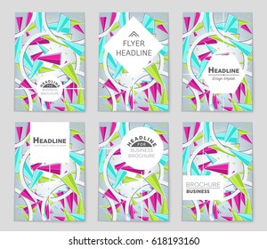 Abstract vector layout background set. For art template design, list, page, mockup brochure theme style, banner, idea, cover, booklet, print, flyer, book, blank, card, ad, sign, sheet,, a4
