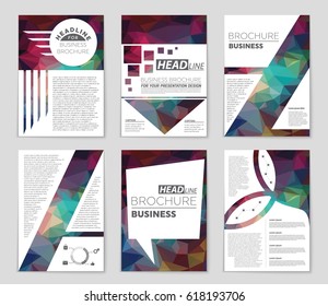Abstract vector layout background set. For art template design, list, page, mockup brochure theme style, banner, idea, cover, booklet, print, flyer, book, blank, card, ad, sign, sheet,, a4.