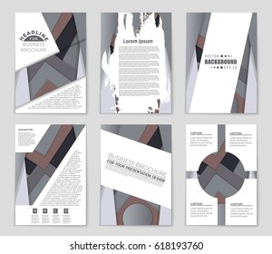 Abstract vector layout background set. For art template design, list, front page, mockup brochure theme style, banner, idea, cover, booklet, print, flyer, book, blank, card, ad, sign, sheet,, a4