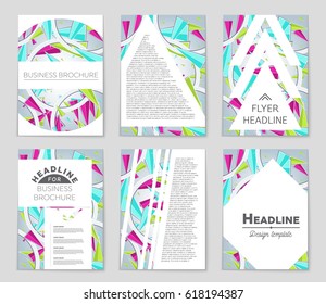 Abstract vector layout background set. For art template design, list, page, mockup brochure theme style, banner, idea, cover, booklet, print, flyer, book, blank, card, ad, sign, sheet,, a4