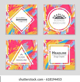Abstract vector layout background set. For art template design, list, front page, mockup brochure theme style, banner, idea, cover, booklet, print, flyer, book, blank, card, ad, sign, sheet,, a4.