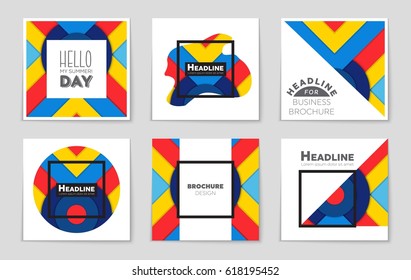 Abstract vector layout background set. For art template design, list, front page, mockup brochure theme style, banner, idea, cover, booklet, print, flyer, book, blank, card, ad, sign, sheet,, a4