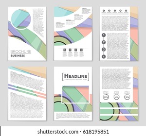 Abstract vector layout background set. For art template design, list, front page, mockup brochure theme style, banner, idea, cover, booklet, print, flyer, book, blank, card, ad, sign, sheet,, a4